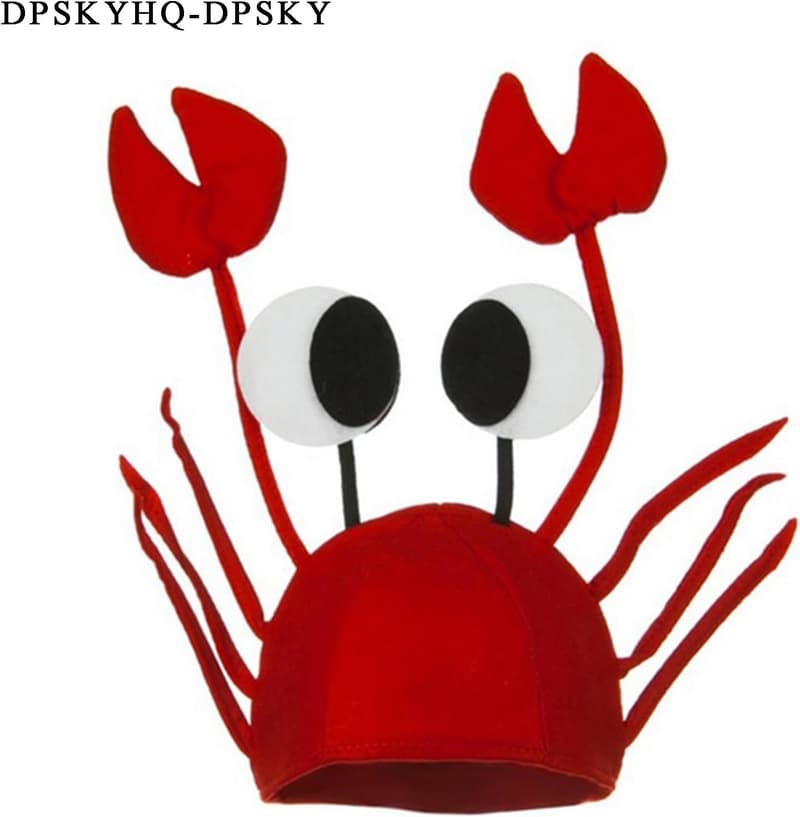 Crab Costume Hat Set with Giant Claws and Antenna
