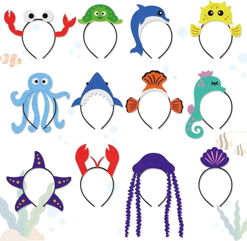 Under the Sea Themed Headbands - 12pcs Party Favors