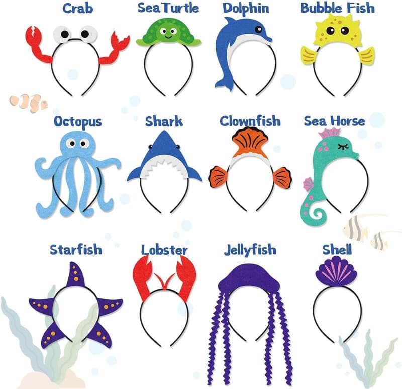 Under the Sea Themed Headbands - 12pcs Party Favors