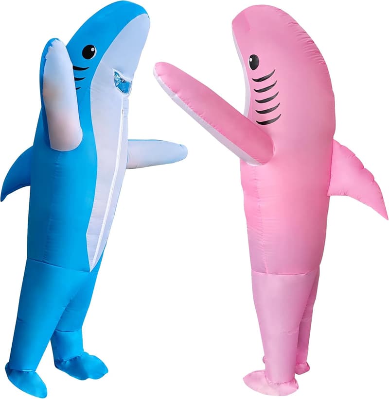 Inflatable Shark Costume - 2 Packs for Parties and Events