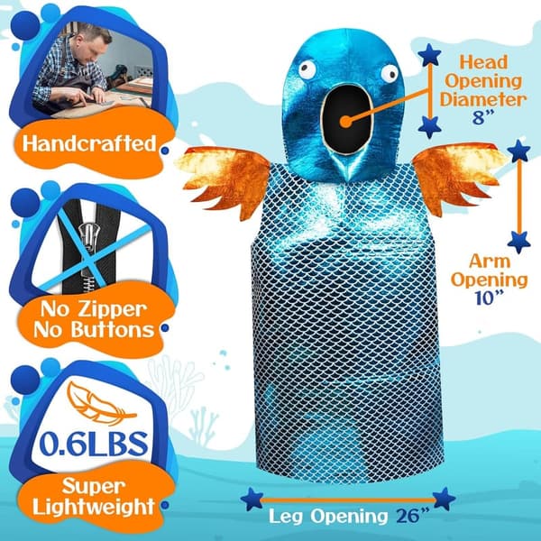 Funky Fisherman's Halloween Fish Costume for Adults