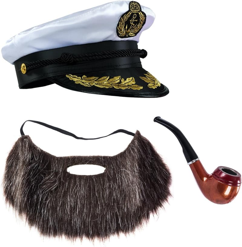 Sailor Costume Set: Captain Hat, Sailor Hat & Sunglasses