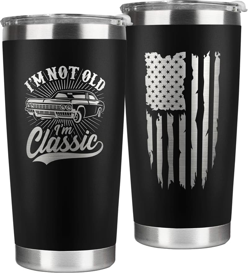 Birthday Gift for Men - 20 Oz Stainless Steel Tumbler