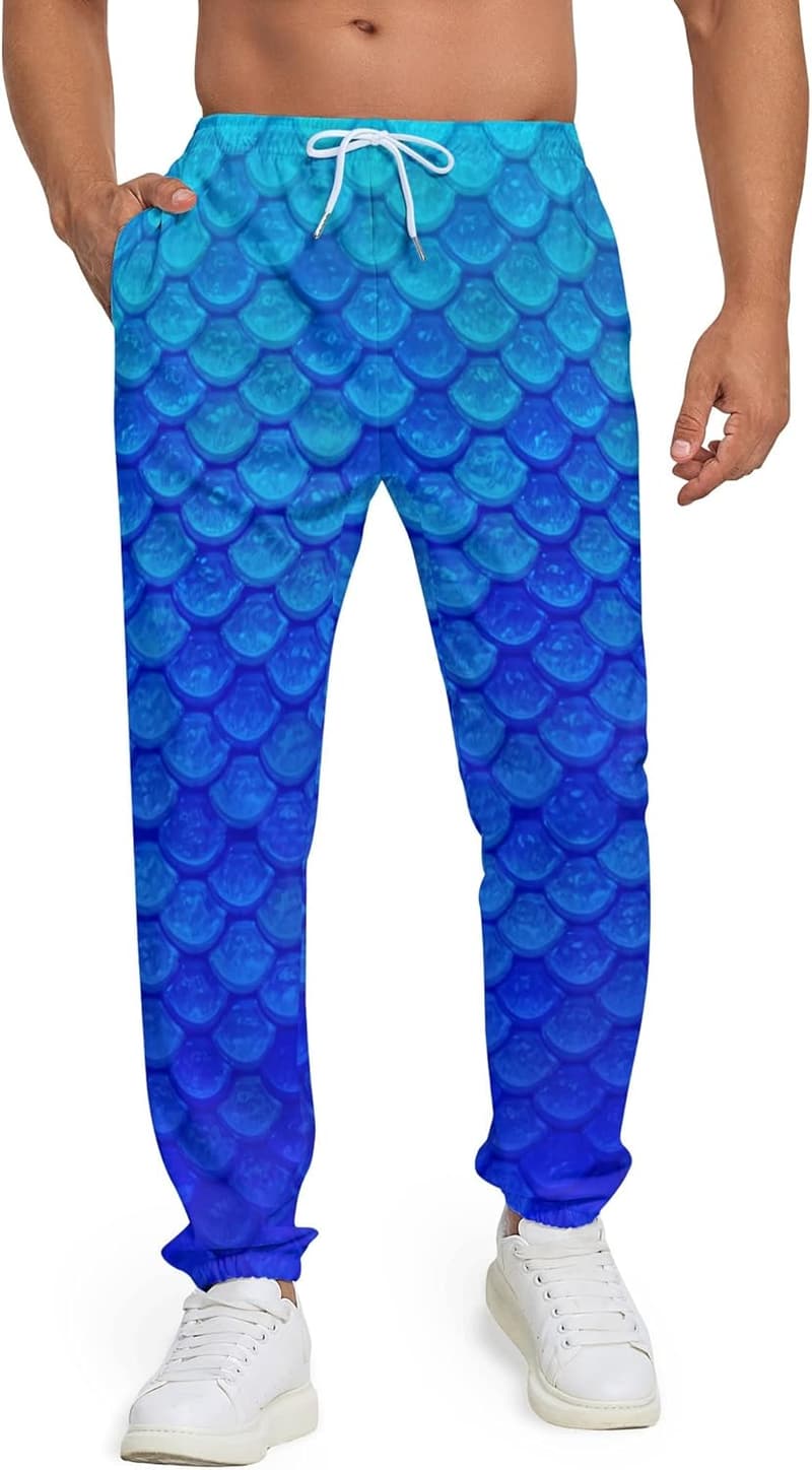 Men's 3D Printed Jogger Sweatpants with Pockets