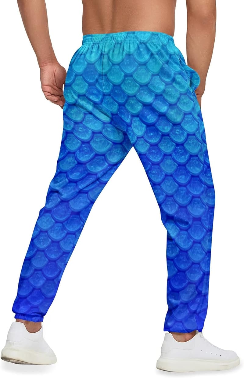 Men's 3D Printed Jogger Sweatpants with Pockets