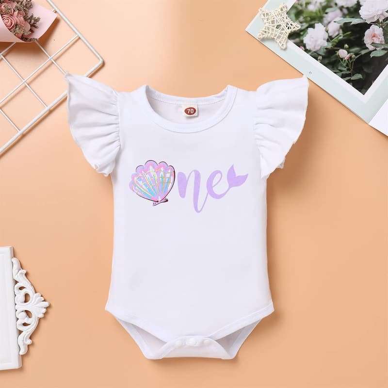 1st Birthday Sunflower Peach Romper & Shorts Set for Girls