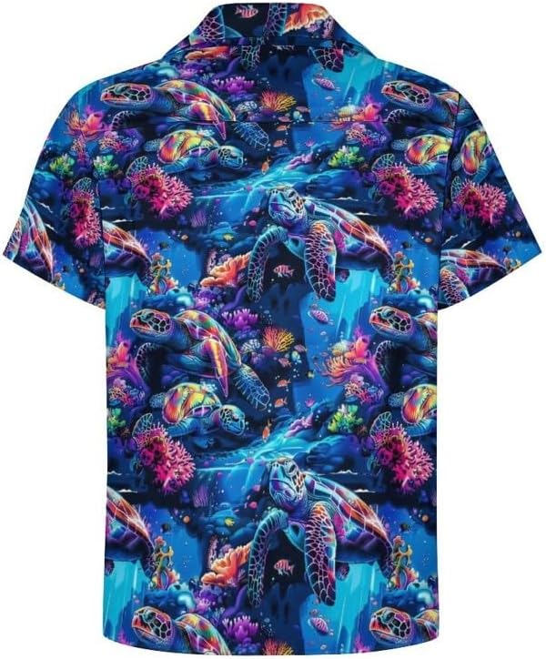 Men's Summer Beach Shirt - Short Sleeve Button Down