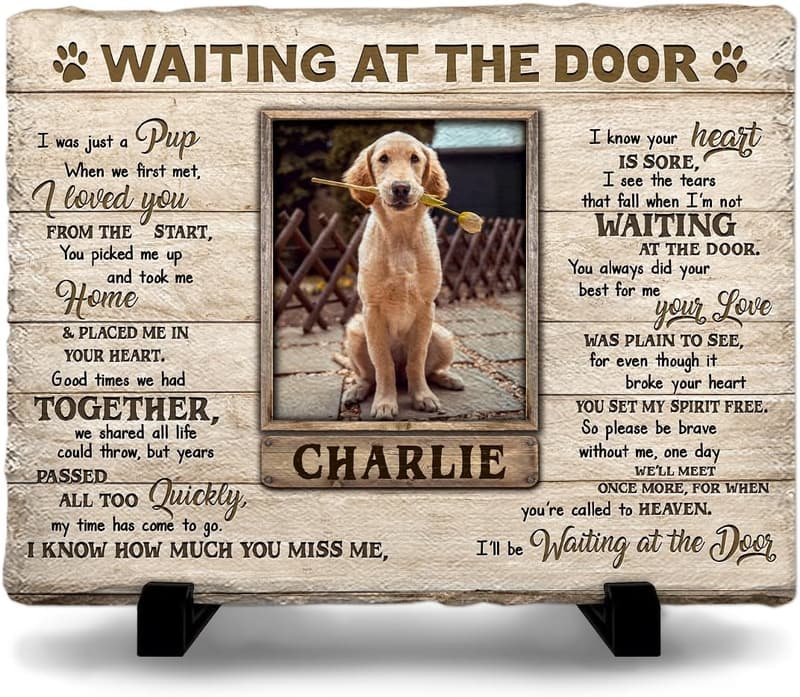 Dog Memorial Stone Plaque – Personalized Sympathy Gift for Pet Lovers