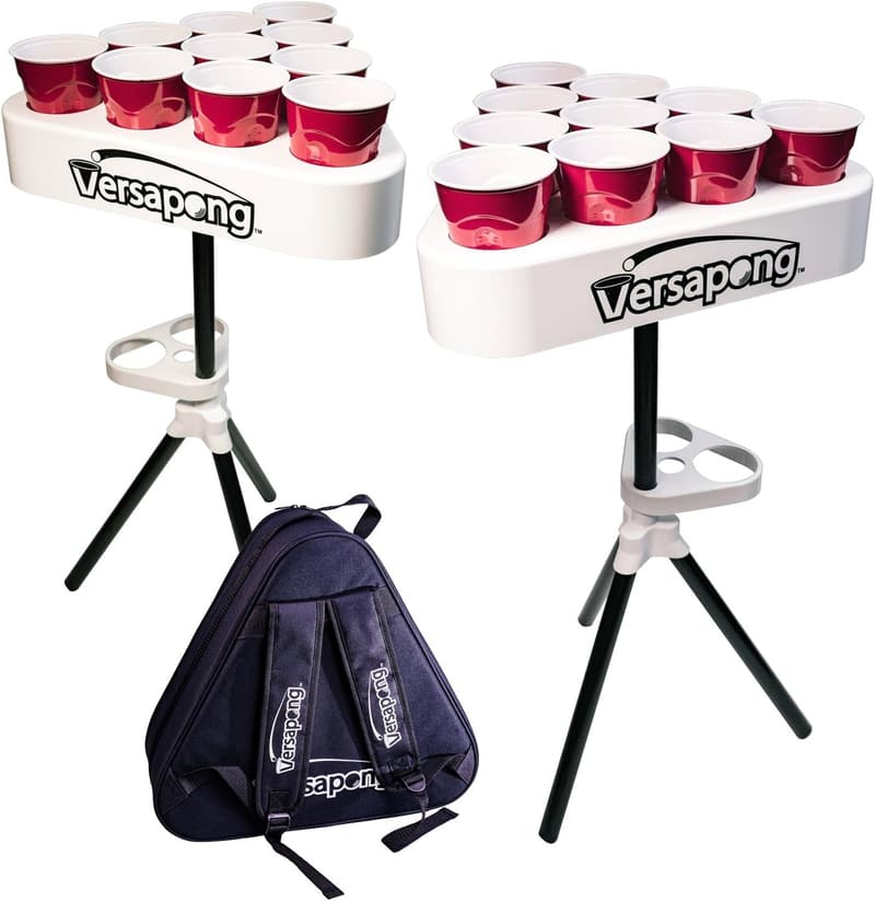 Portable Beer Pong Table with Backpack Case and Balls