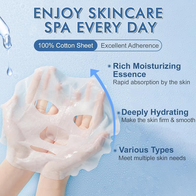 14-Pack Hydrating Face Masks for All Skin Types