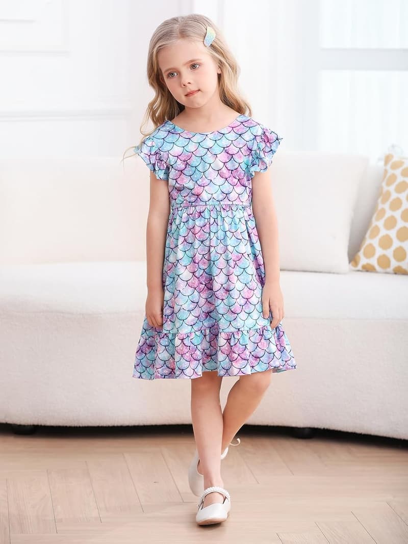 Toddler Summer Ruffle Backless Party Dress
