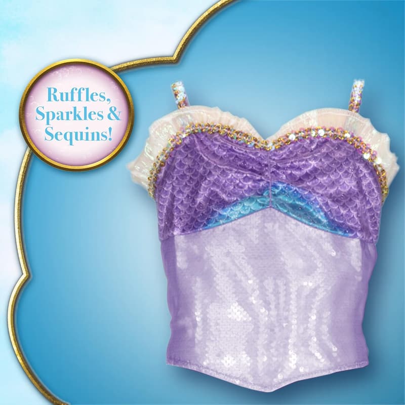 Ariel's 2-Piece Mermaid Dress Outfit for Girls