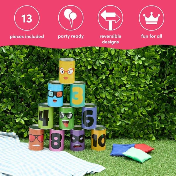 Tin Can Alley Toss Game - 13 Piece Family Fun Set