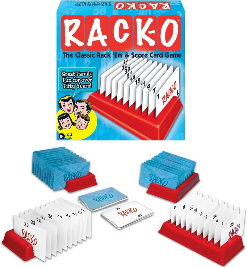 Rack-O Retro Family Game - Classic Tabletop Fun for Ages 8+