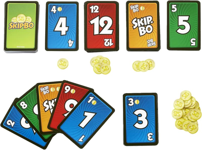 Skip-Bo Masters Card Game for Family Game Night, 2-6 Players