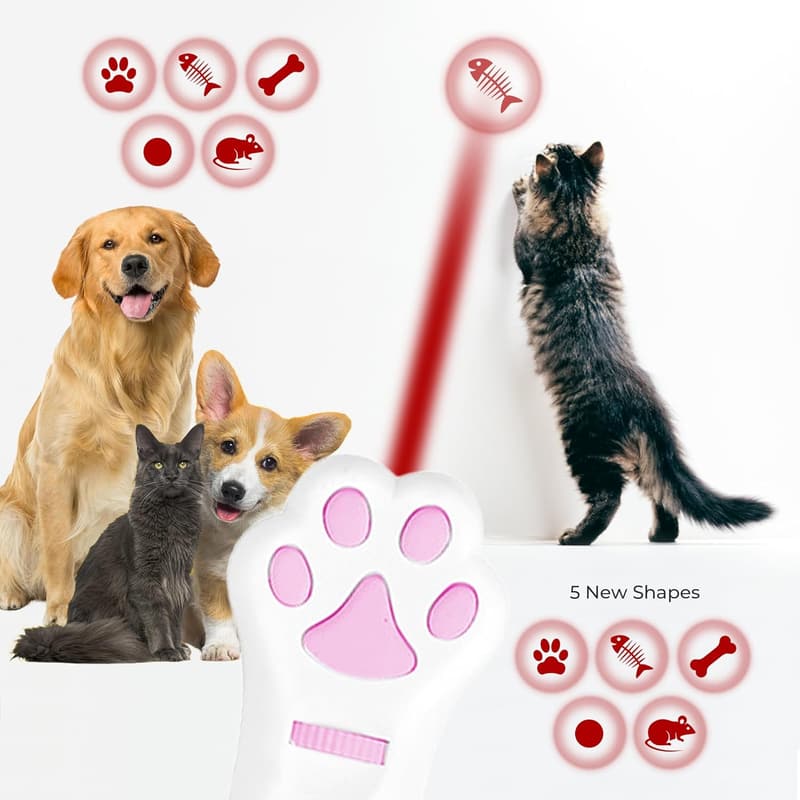 Interactive Wall Projector Cat & Dog Toy - 5 Designs