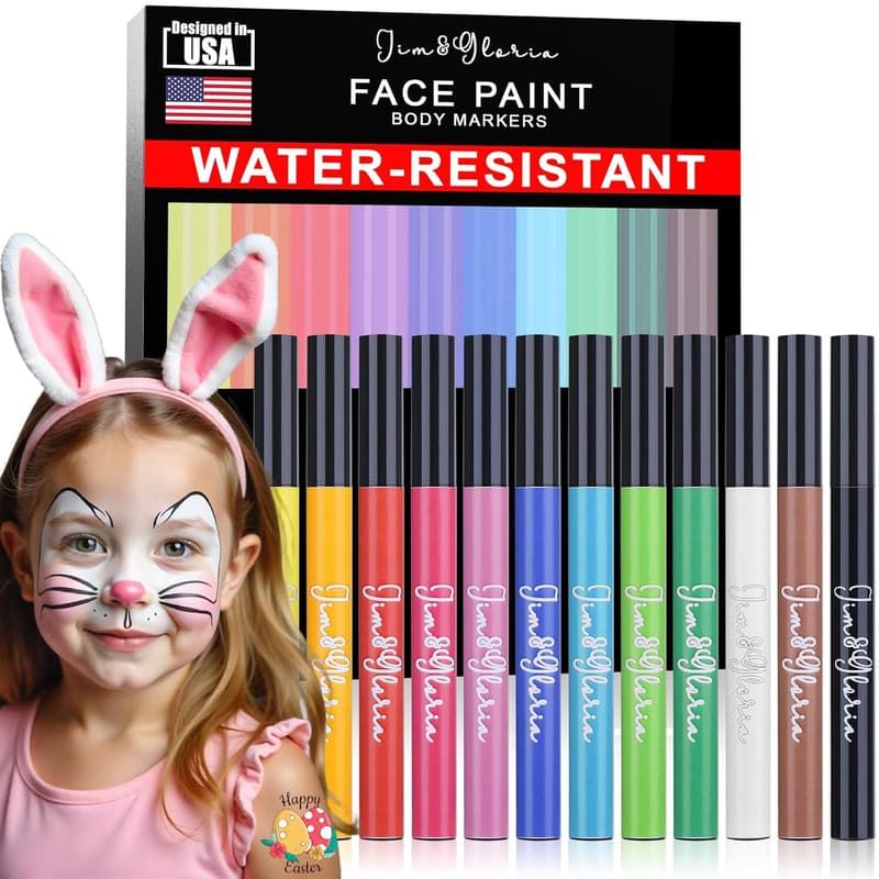 4th of July Face Paint Tattoo Pen Set for Teens and Adults