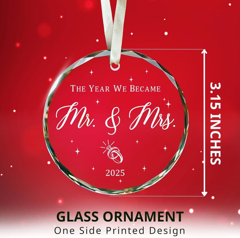 2025 Wedding Gifts - Glass Ornament for Couples