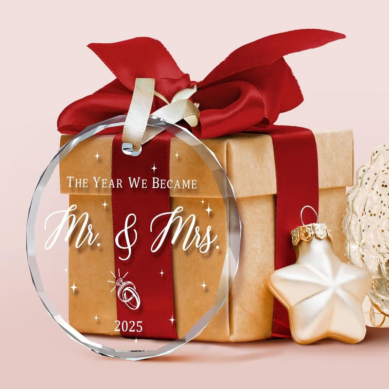 2025 Wedding Gifts - Glass Ornament for Couples