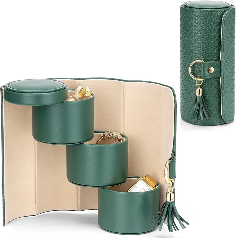 Bridal Shower Travel Jewelry Box - Green