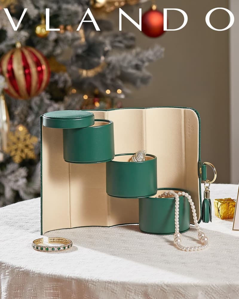 Bridal Shower Travel Jewelry Box - Green
