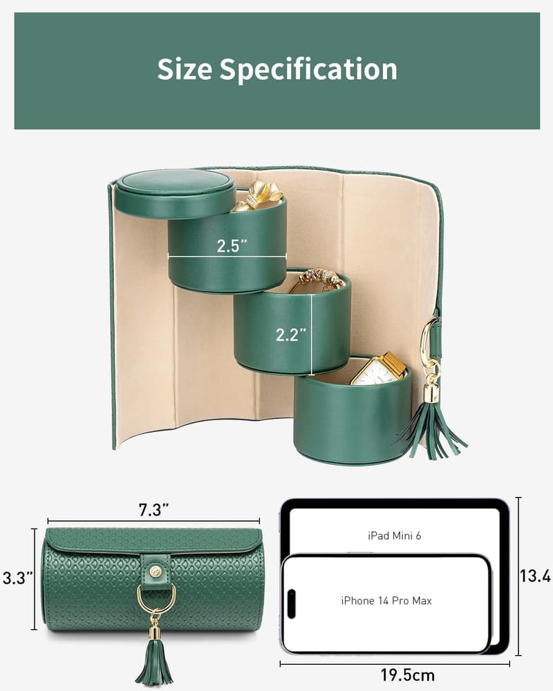 Bridal Shower Travel Jewelry Box - Green