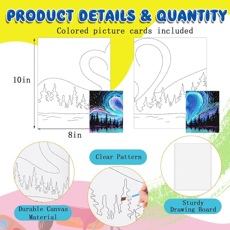 Valentine's Day Sip and Paint Kit for Couples - 13 Canvas Set