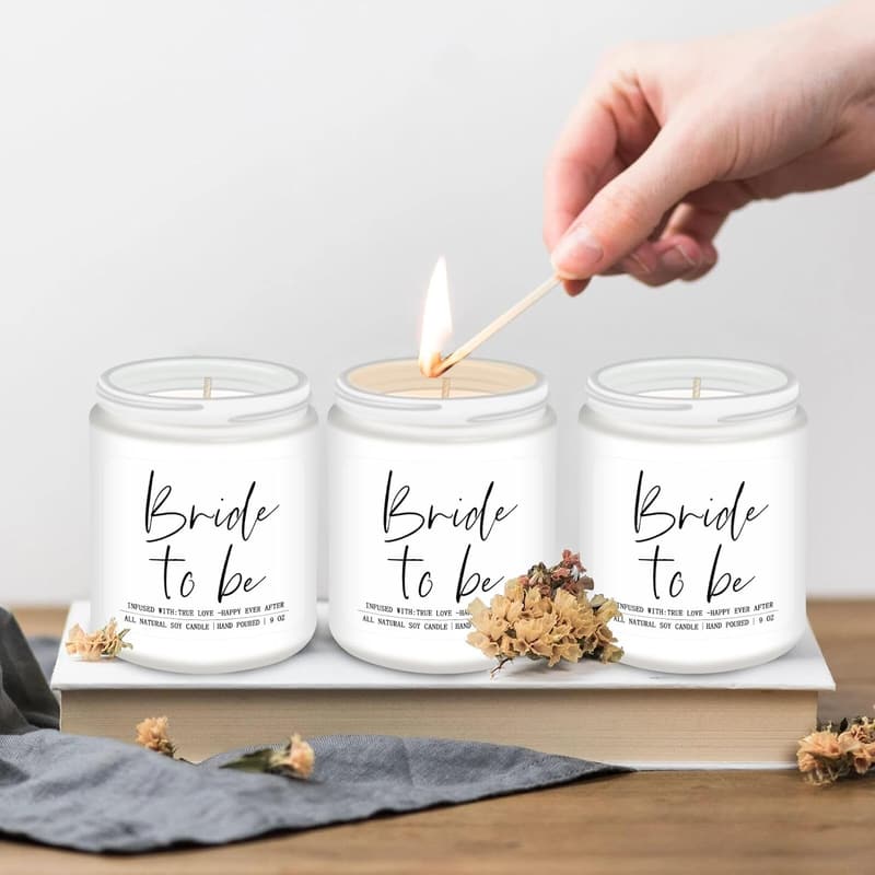 Engagement Gift: Unique 9oz Scented Candle for Bride