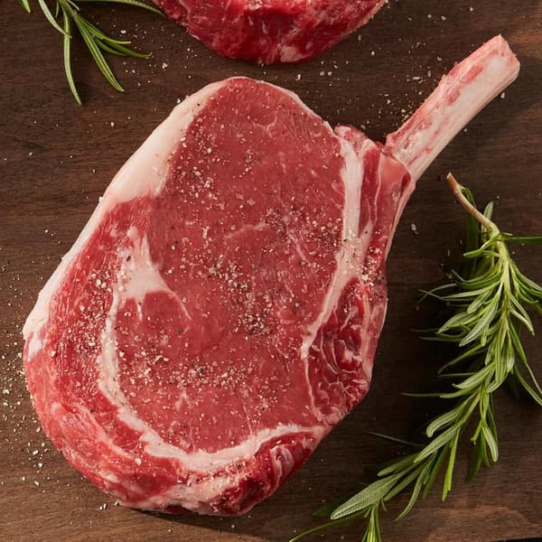 Wet Aged French-Cut Ribeye Steaks - 4 Pieces, 22 oz Each