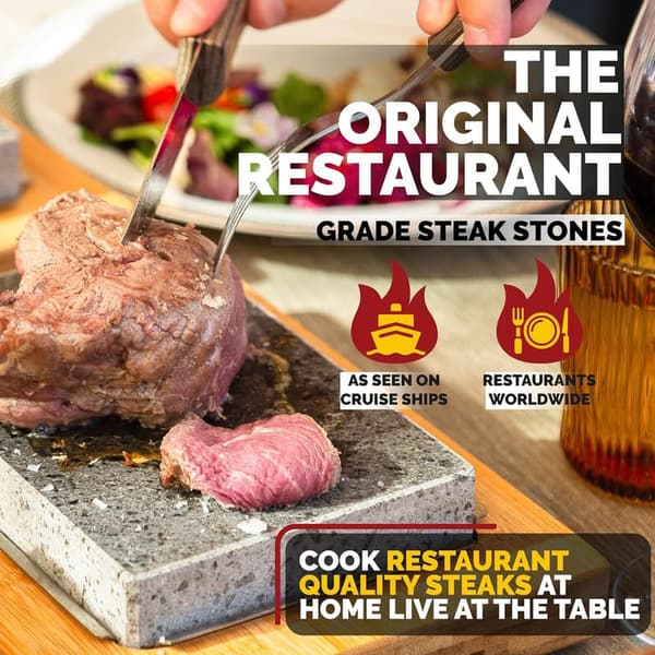 Restaurant-Grade Black Stone Cooking Set for Perfect Steak Sizzles