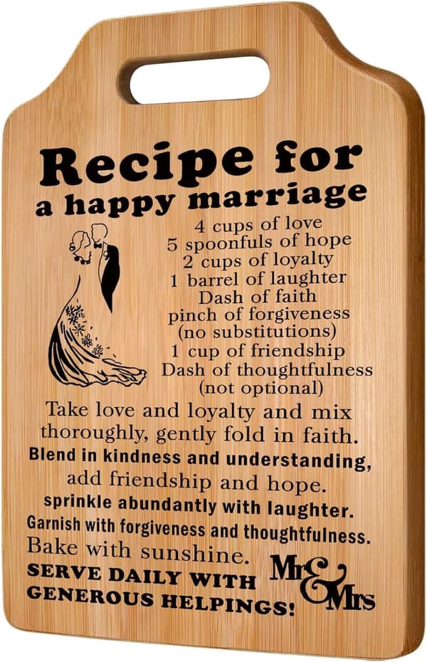 Newlywed 2024 Cutting Board - Wedding Gift for Couples