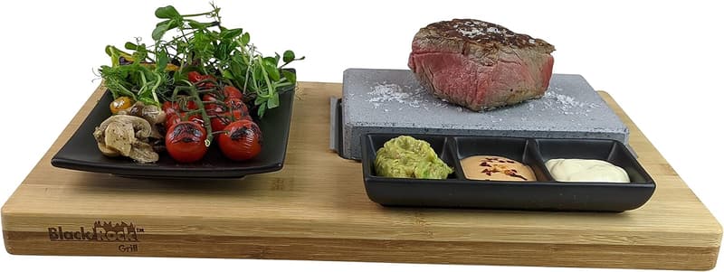 Lava Stone Grill Set for Perfect Steak Cooking