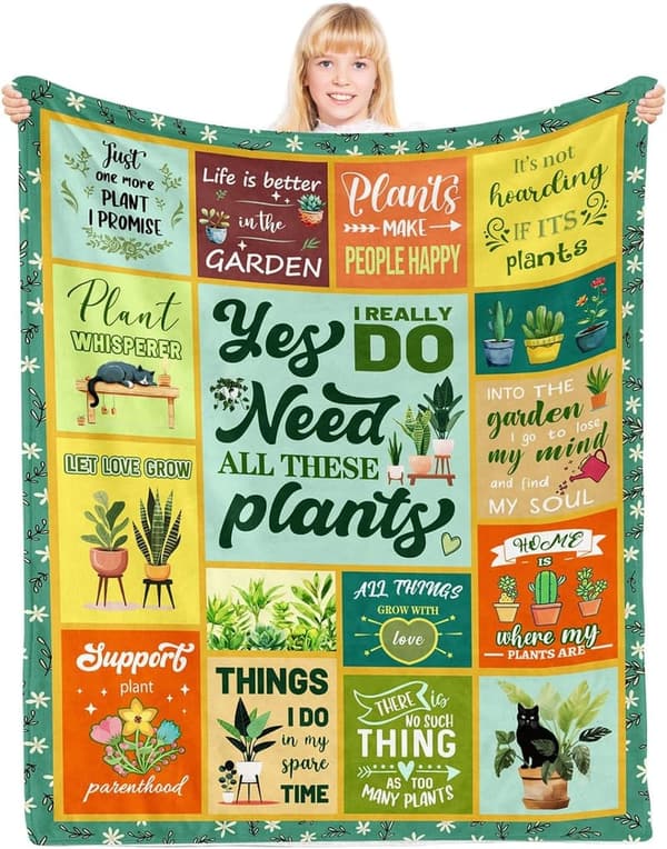 Gardening Gifts for Women | Plants Blanket 40x50 for Mom