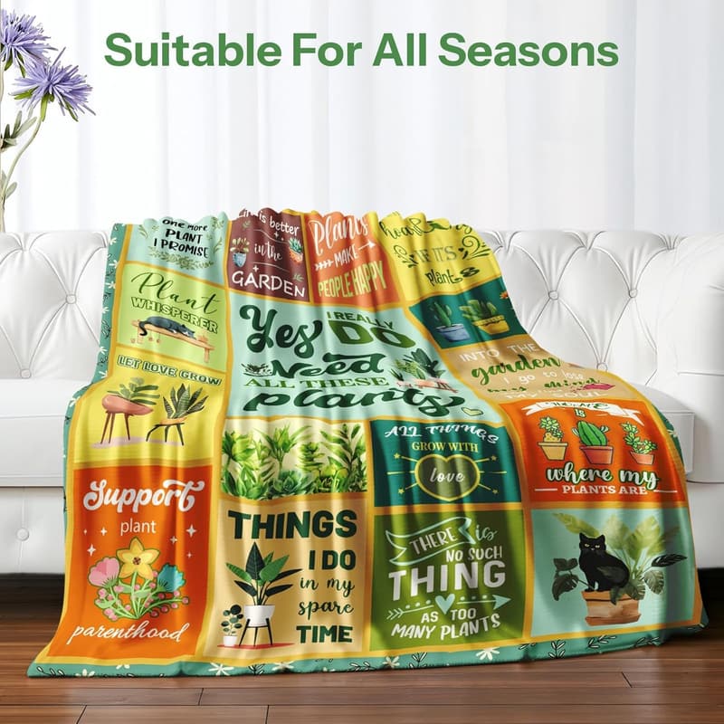Gardening Gifts for Women | Plants Blanket 40x50 for Mom
