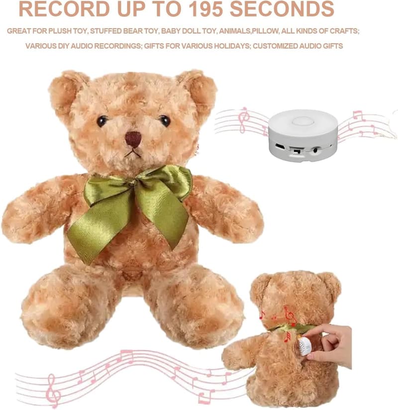 Custom Voice Message Recorder for Plush Toys & Dolls - 2 Pack