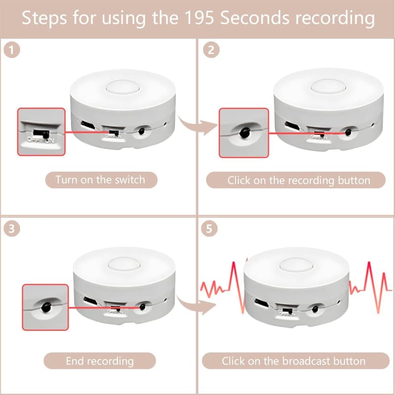 Custom Voice Message Recorder for Plush Toys & Dolls - 2 Pack