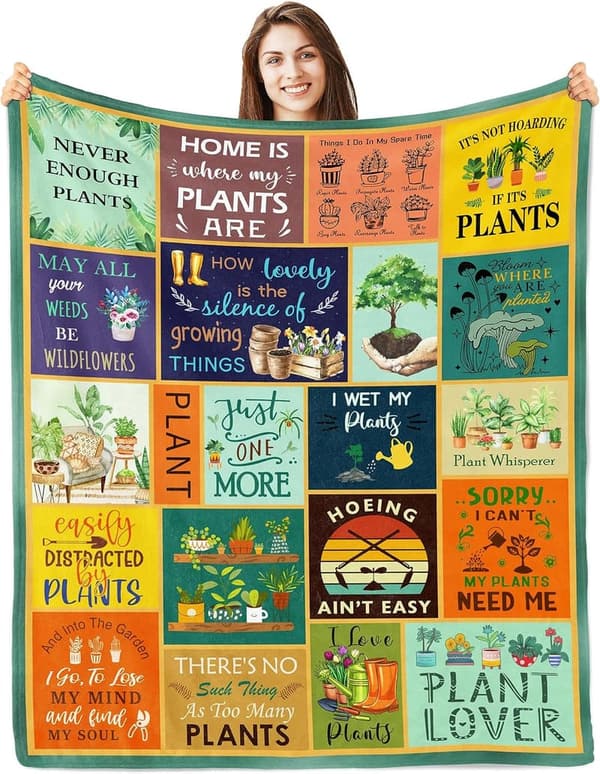Plant Lover Gifts for Women - Cozy Blanket 60”x50”