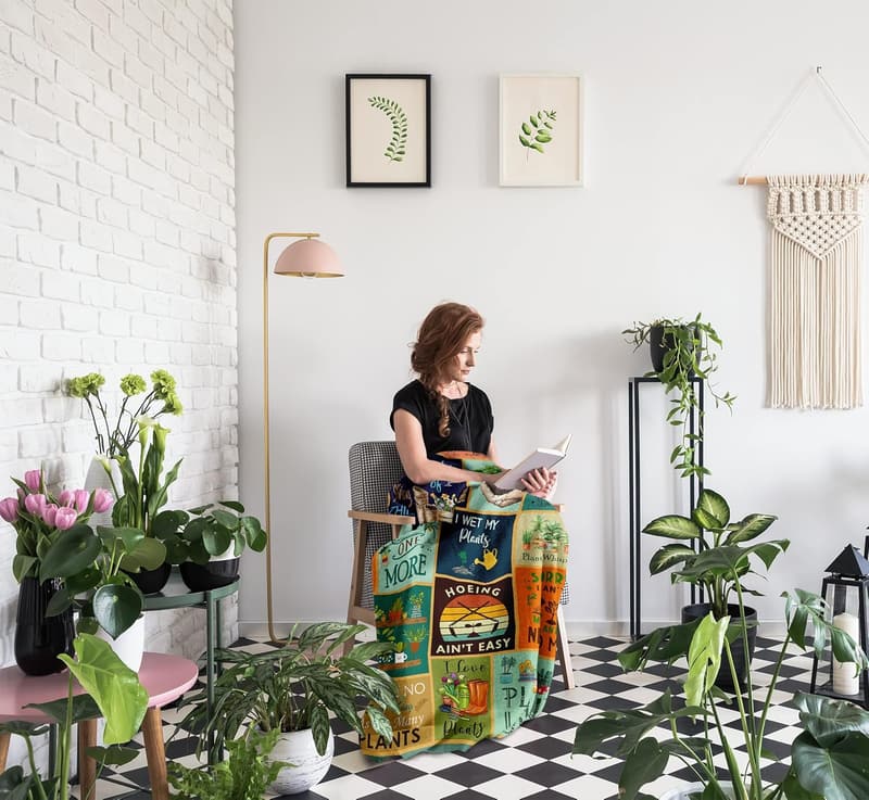 Plant Lover Gifts for Women - Cozy Blanket 60”x50”