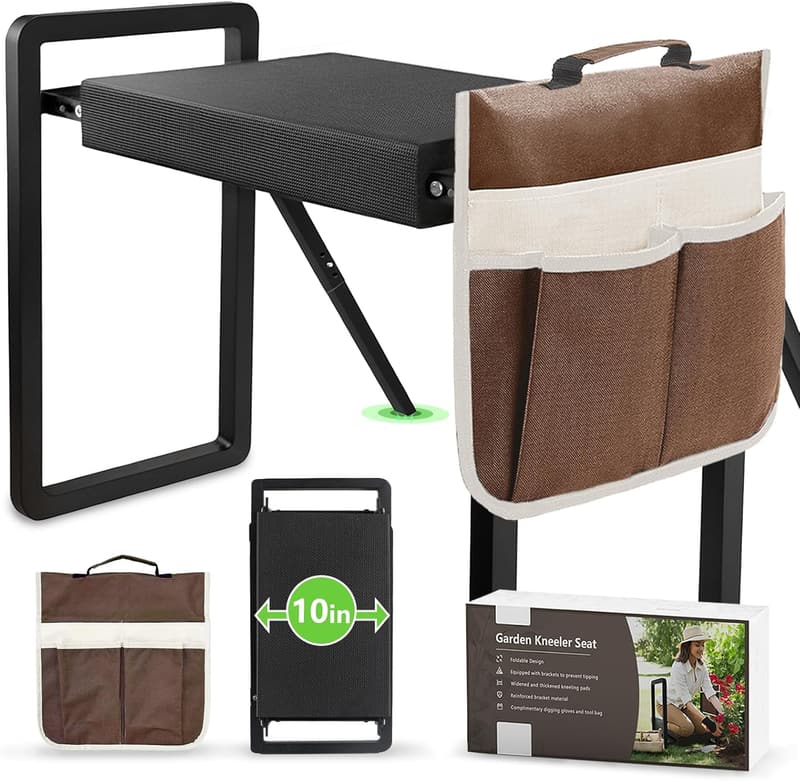 Garden Kneeler and Seat with Tool Bag - Heavy Duty Gift for Women