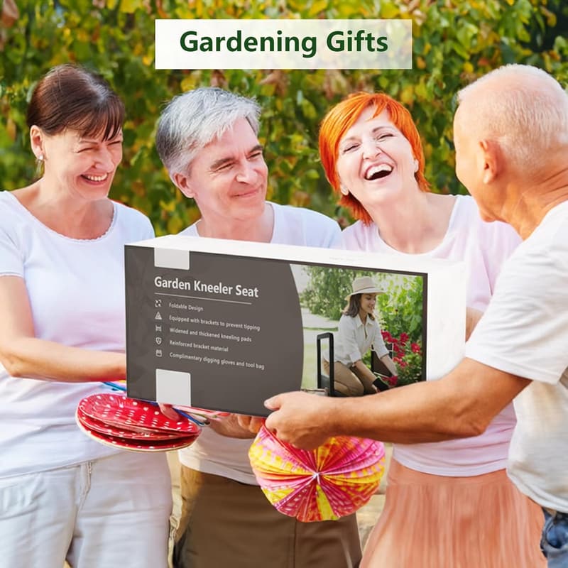 Garden Kneeler and Seat with Tool Bag - Heavy Duty Gift for Women