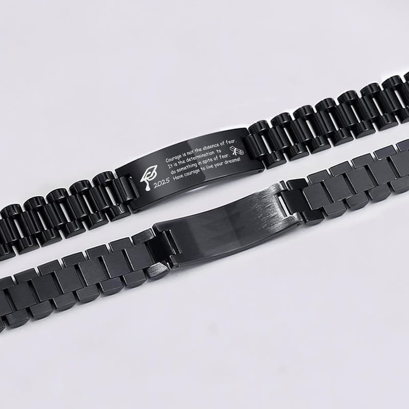 Customizable Stainless Steel Graduation Bracelet for Him 2025