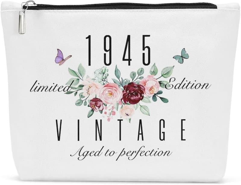 80th Birthday Limited Edition Makeup Bag for Women