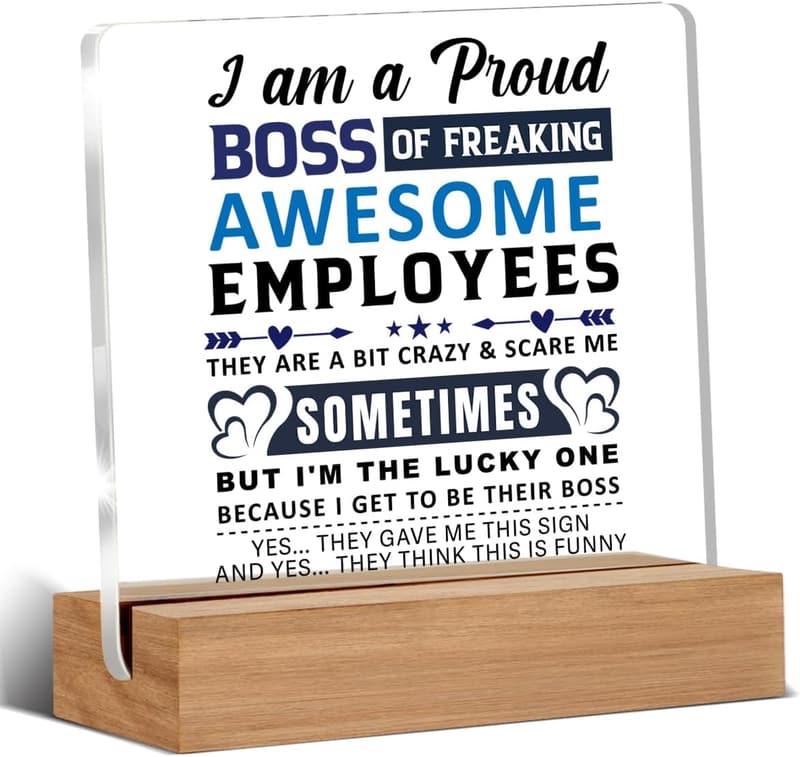 Boss Day Desk Plaque - Fun Gifts for Bosses