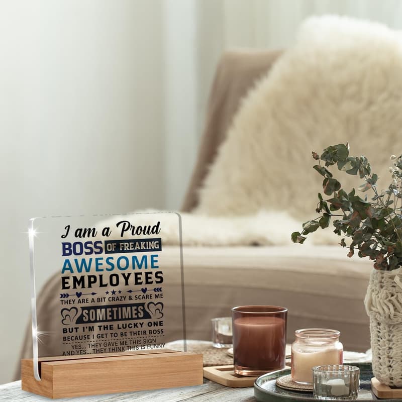 Boss Day Desk Plaque - Fun Gifts for Bosses