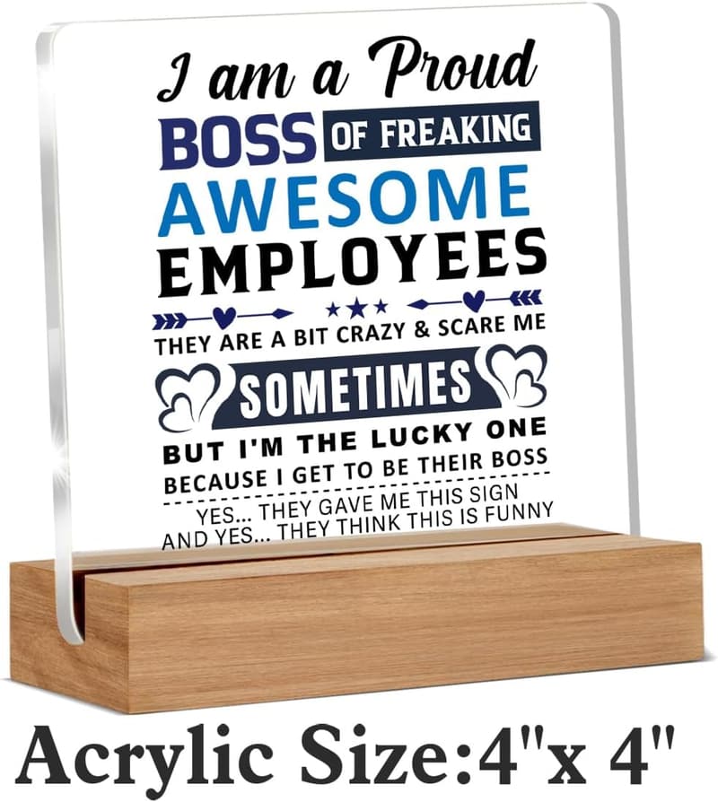 Boss Day Desk Plaque - Fun Gifts for Bosses