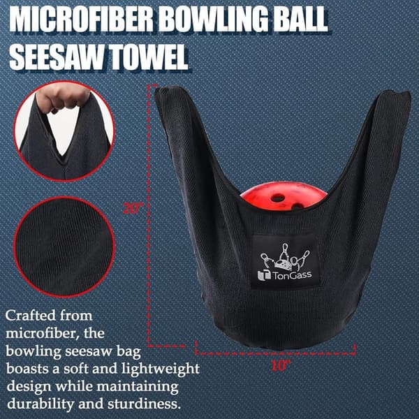 Bowling Ball Cleaner Kit with Towel and Polisher Bag