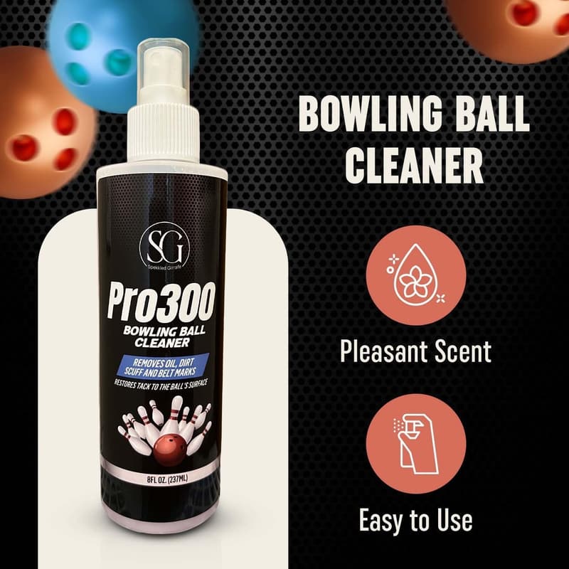 Bowling Ball Cleaner Spray - Restores Tack, 8FL Oz