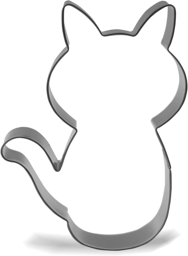 Stainless Steel Cat Cookie Cutter - 4.5 x 3.4 inches