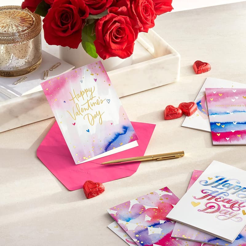 Valentine's Day Card Assortment with Gold Foil (36 Cards)