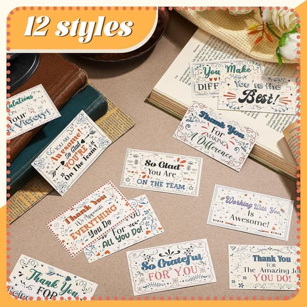 Employee Appreciation Recognition Cards - 240 Motivational Notes